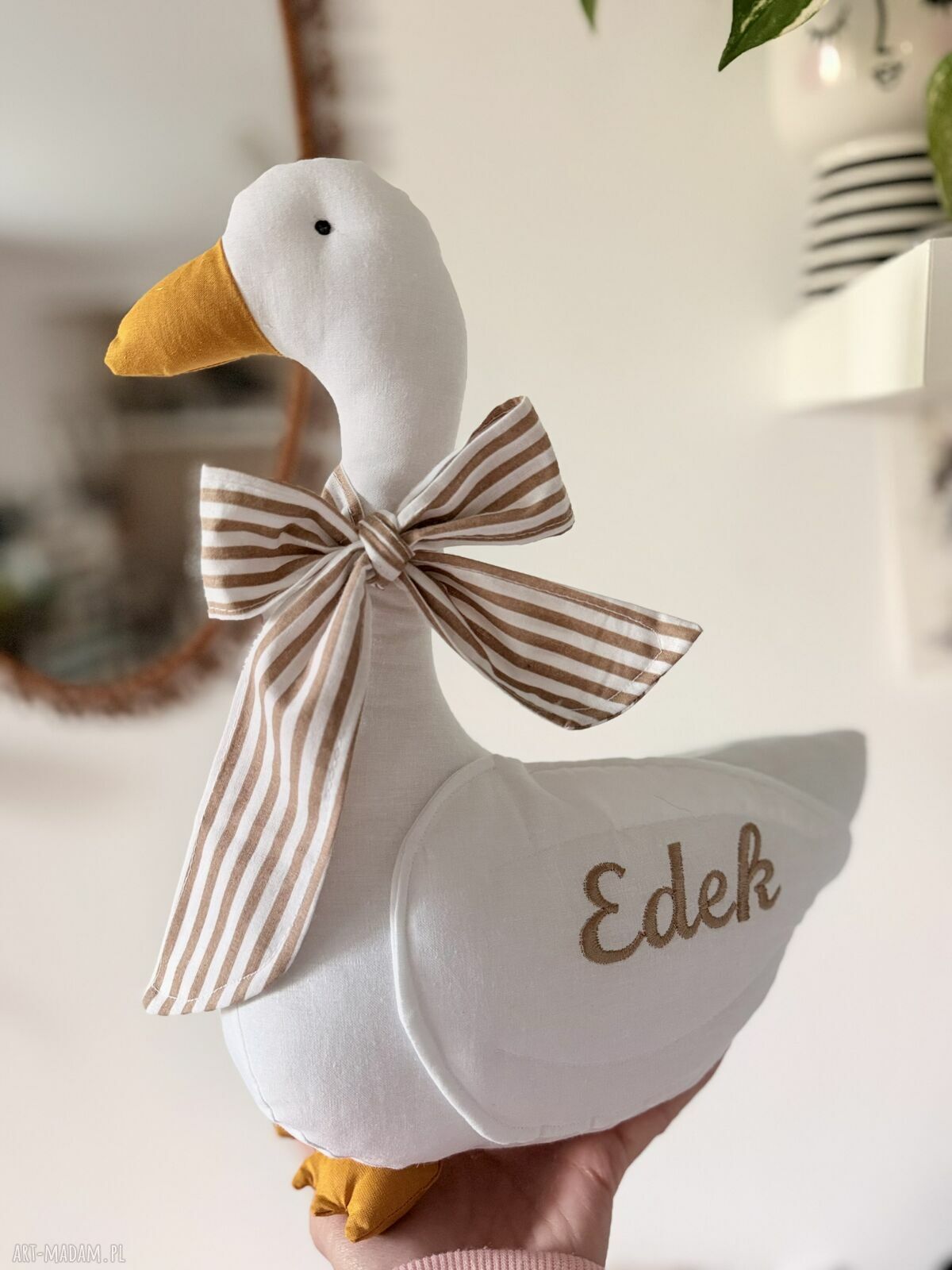 Personalizowana przytulanka gąska z imieniem dziecka