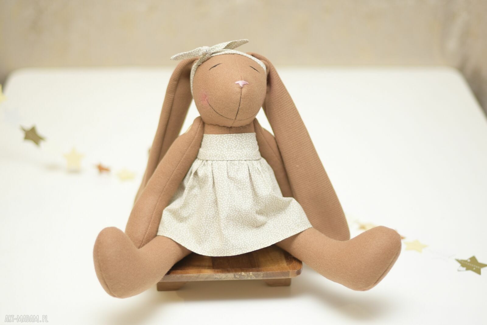 Króliczek przytulanka z imieniem - handmade prezent dla dziecka