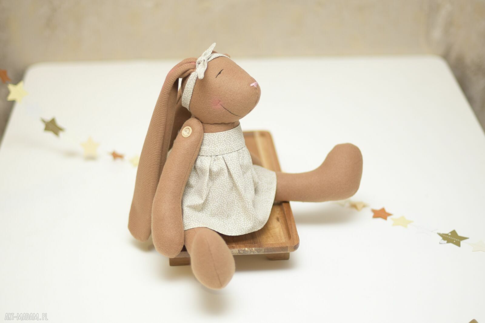 Króliczek przytulanka z imieniem - handmade prezent dla dziecka