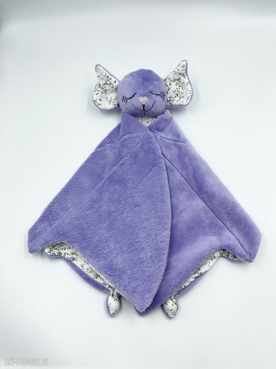 Przytulanka nietoperz dla niemowląt Bett For Babies - gryzak sensoryczna (minky)