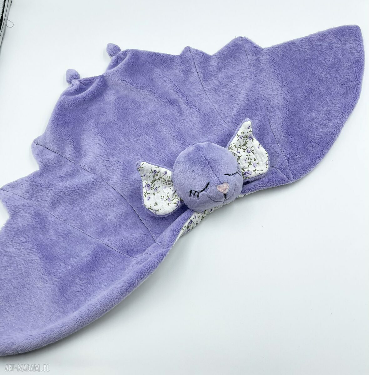 Przytulanka nietoperz dla niemowląt Bett For Babies - gryzak sensoryczna (minky)