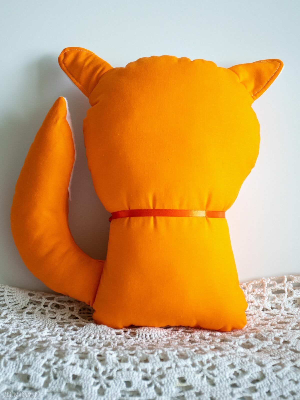 Psotny lisek Ewa - ręcznie szyta maskotka 26 cm