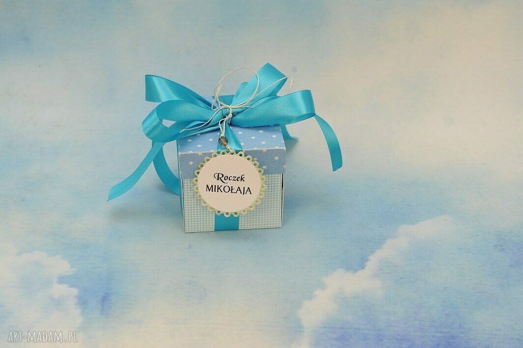 Pudełko box na roczek - handmade scrapbooking z ukrytymi kieszonkami