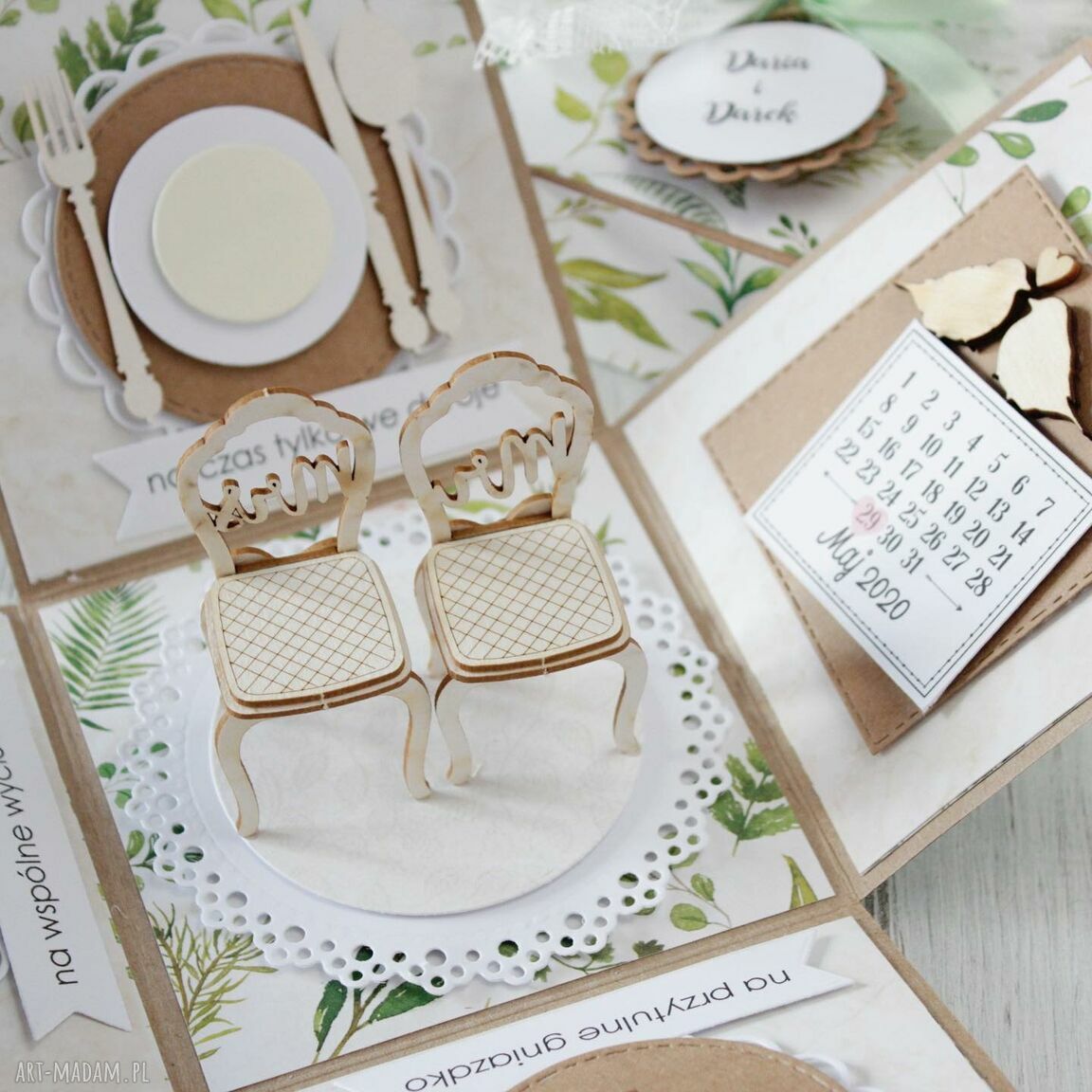 scrapbooking kartki: Pudełko kartka ślub wesele HandMade