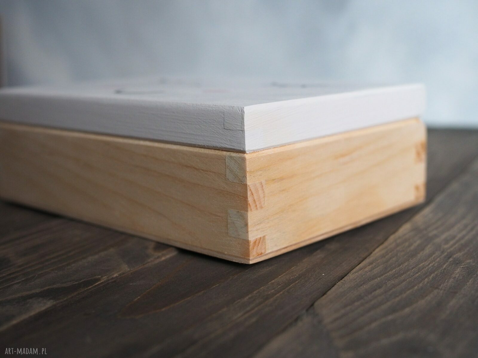 Pudełko na zdjęcia 10x15 cm i przybory - rękodzieło Sleep
