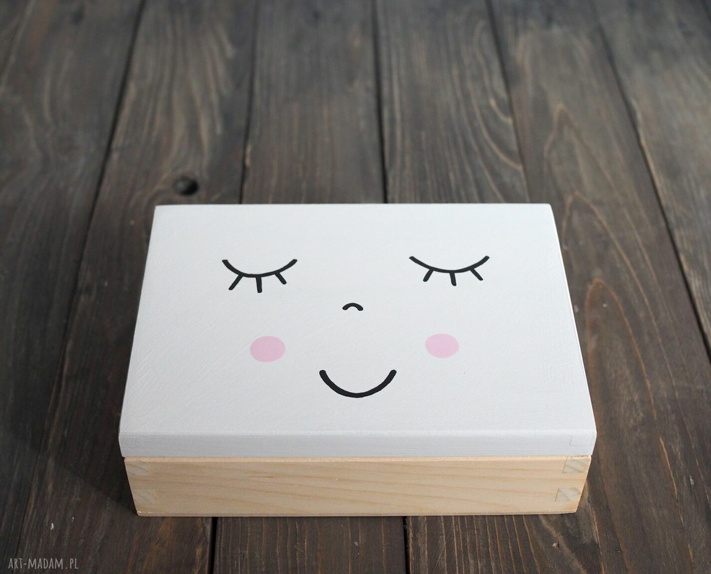 Pudełko na zdjęcia 10x15 cm i przybory - rękodzieło Sleep