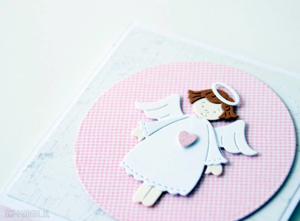 scrapbooking kartki: Pudełko niespodzianka dla dziewczynki na Chrzest ręcznie wykonane