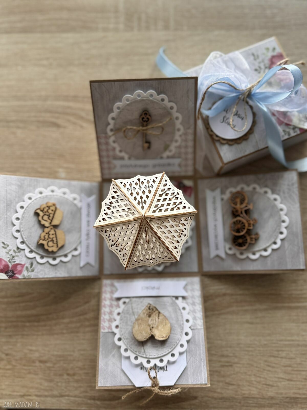 Pudełko ślub prezent wesele życzenia kartka weselna nietypowy