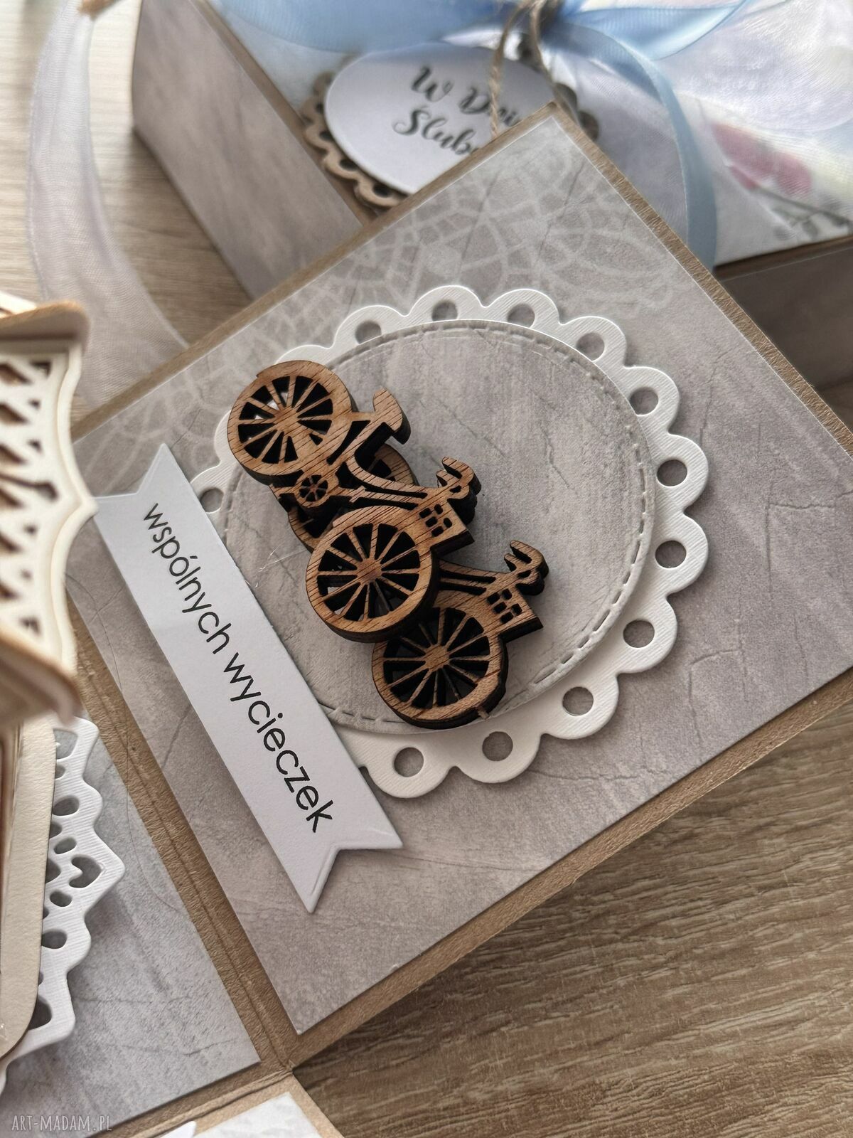 kartki: Pudełko ślub prezent wesele handmade