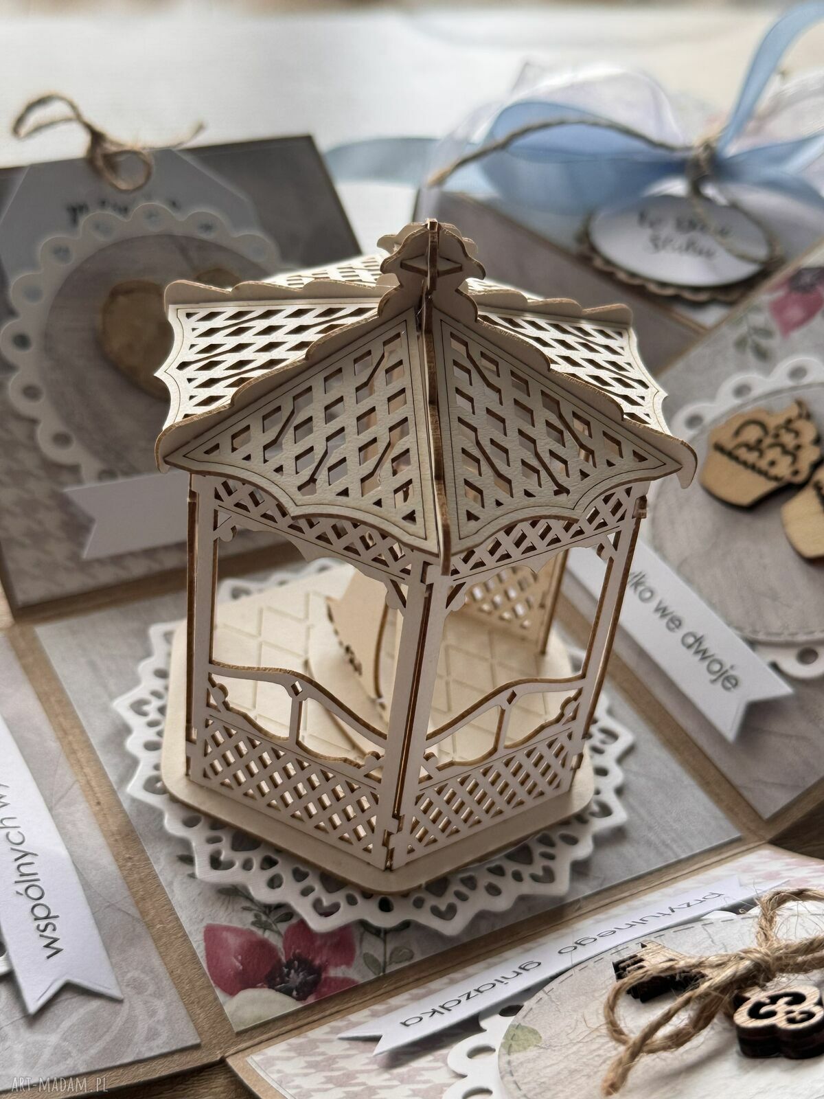 kartki: Pudełko ślub prezent wesele handmade