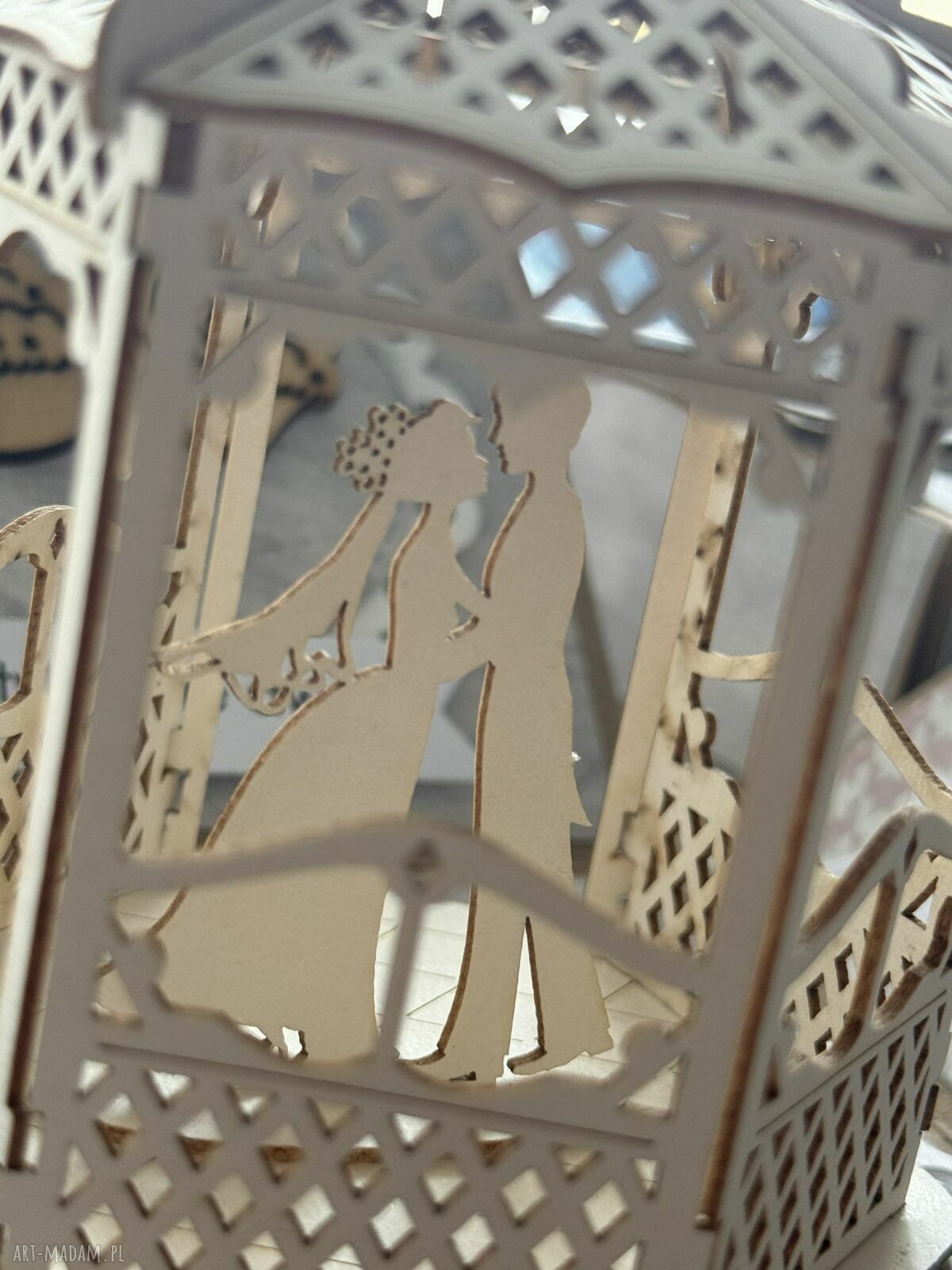 kartki: Pudełko ślub prezent wesele handmade