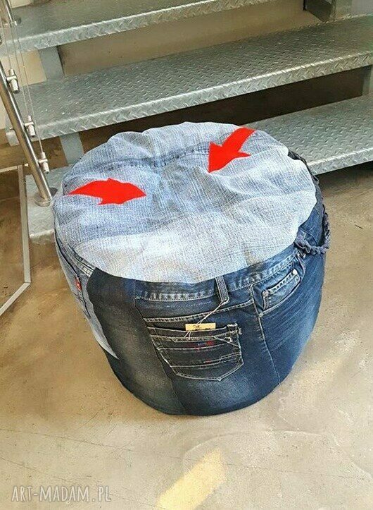 Puf jeansowy