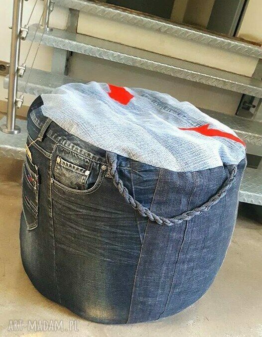 Puf jeansowy