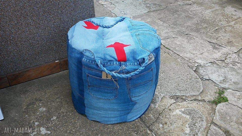 Puf jeansowy