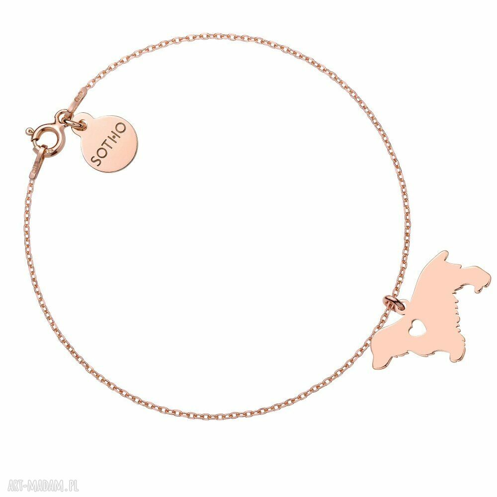 Bransoletka różowego złota psem cocker spaniel pies rasa