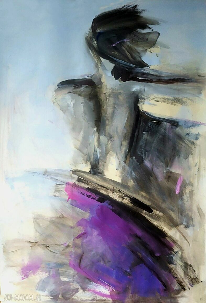 Purple - kobiecy plakat 100x70 cm w fioletach do sypialni