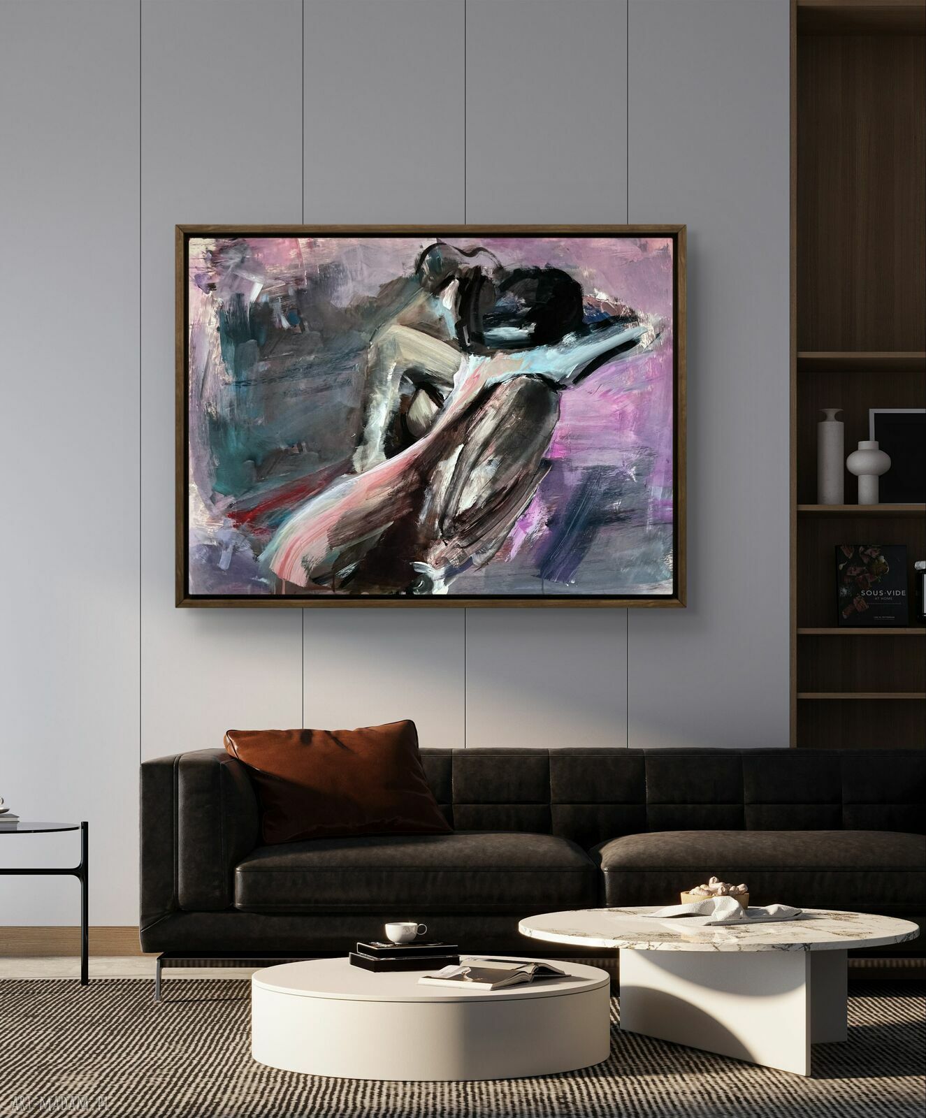 Fioletowy obraz inkograficzny Purple Haze 100x70 cm do sypialni