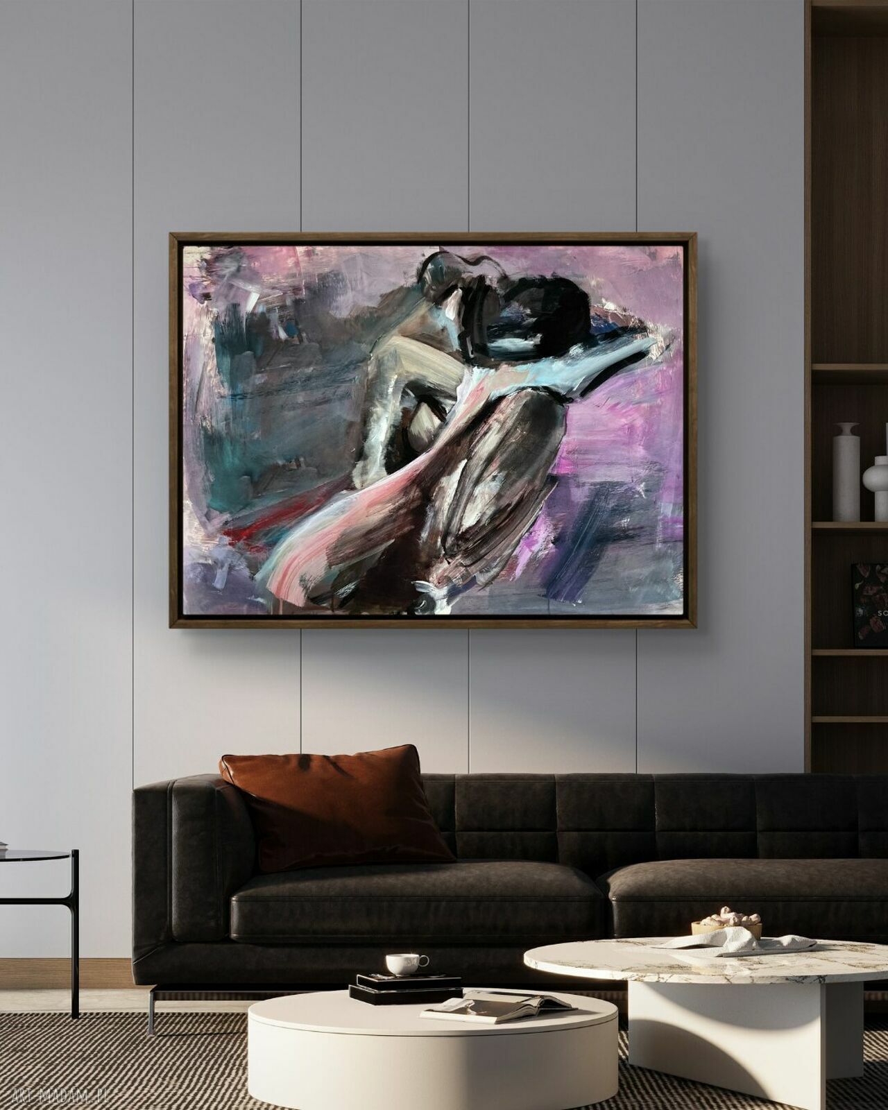 Fioletowy obraz inkograficzny Purple Haze 100x70 cm do sypialni