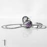 naszyjnik wire wrapping purple heart i - srebrne serce