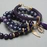 handmade bransoletki kamienie naturalne purple vol. 2 /27.08.24/ - set