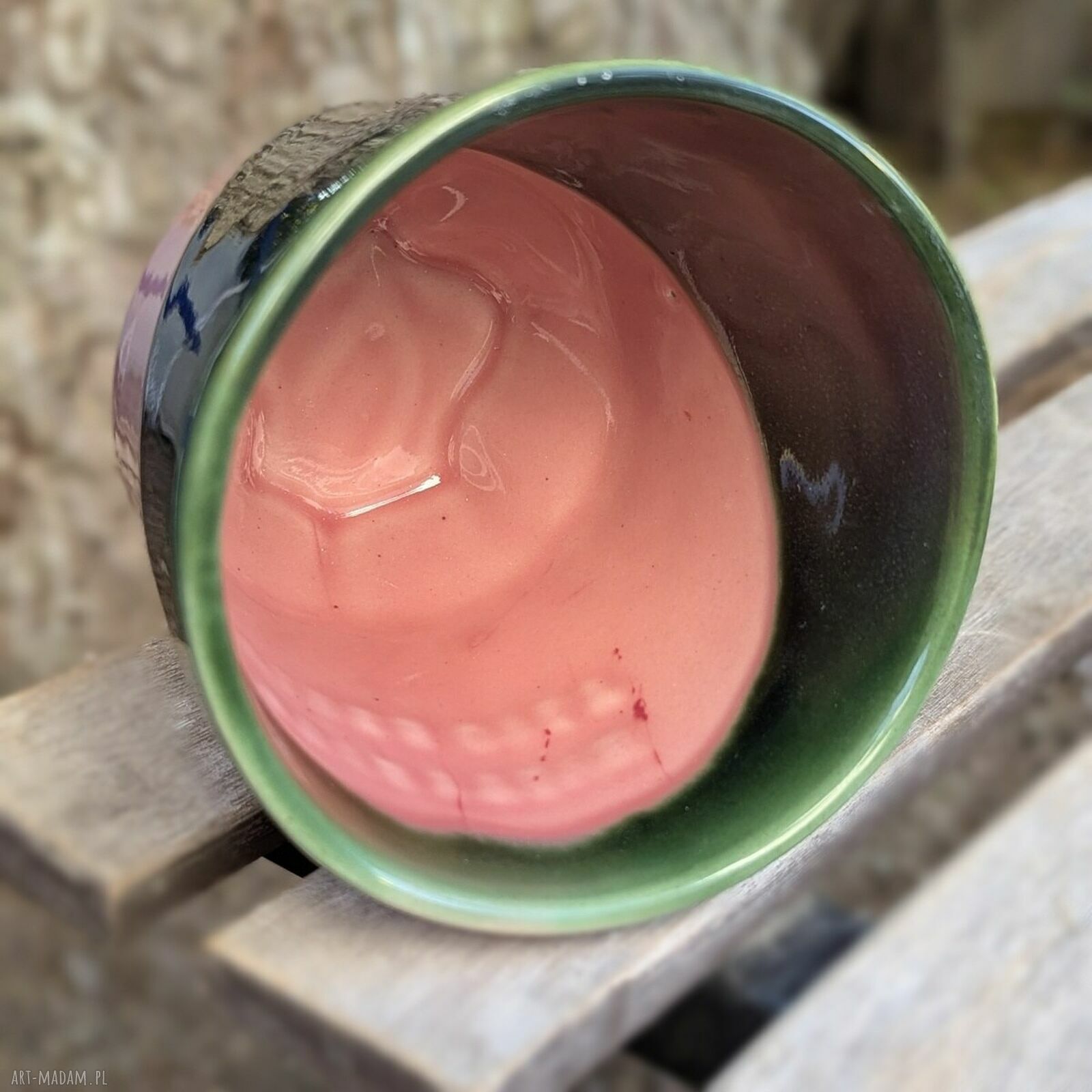 PUSSYTIVE VIBES ONLY - czarka ceramiczna Monifaktura