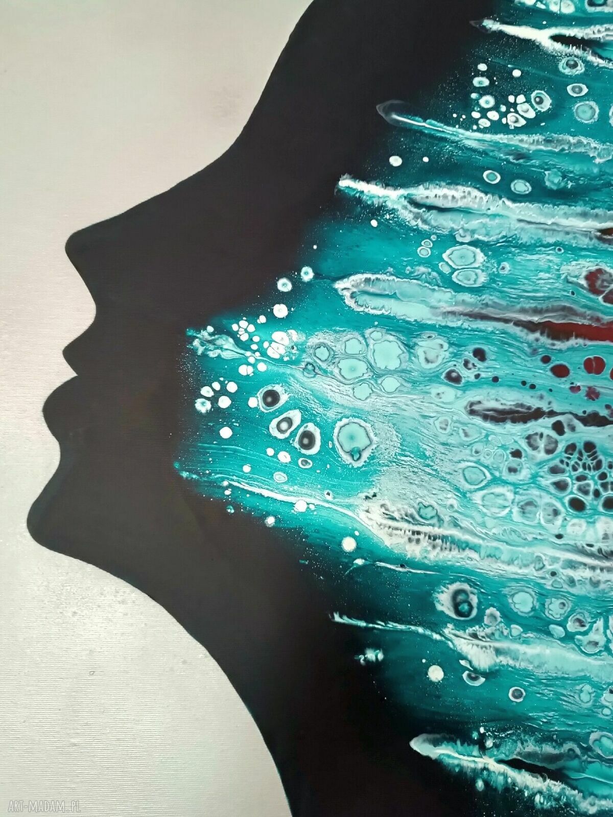 Queen of the Night 60x90 - ręcznie malowany obraz abstrakcyjny do salonu