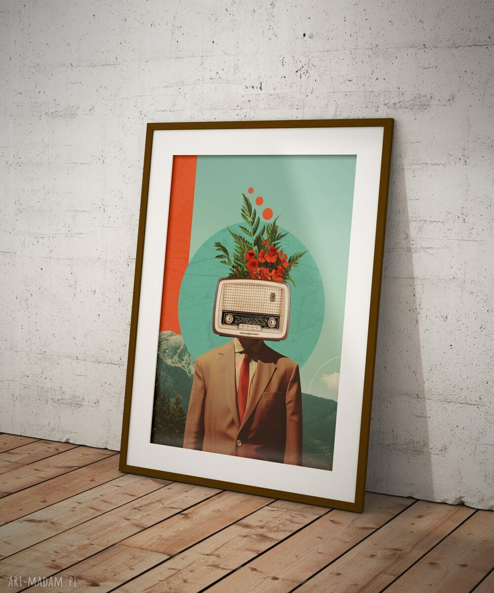 Plakat Radiohead A1 59,4 x 84,1 cm - muzyczny kolaż surrealistyczny