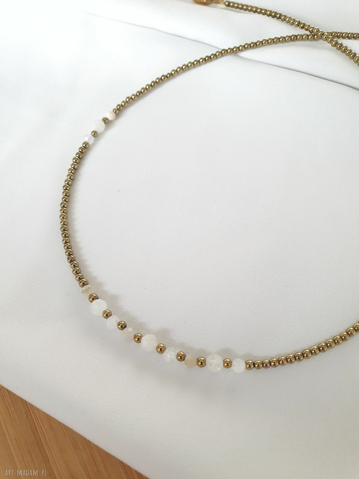 Naszyjnik choker dla Raka z kamieniami naturalnymi i hematytem