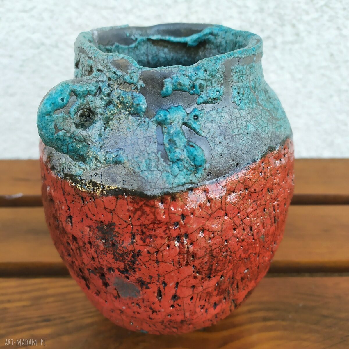 Wazonik raku "niecze" - unikatowa ceramika handmade