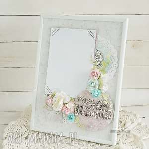 ramka dla babci i dziadka - szare scrapbooking kartki