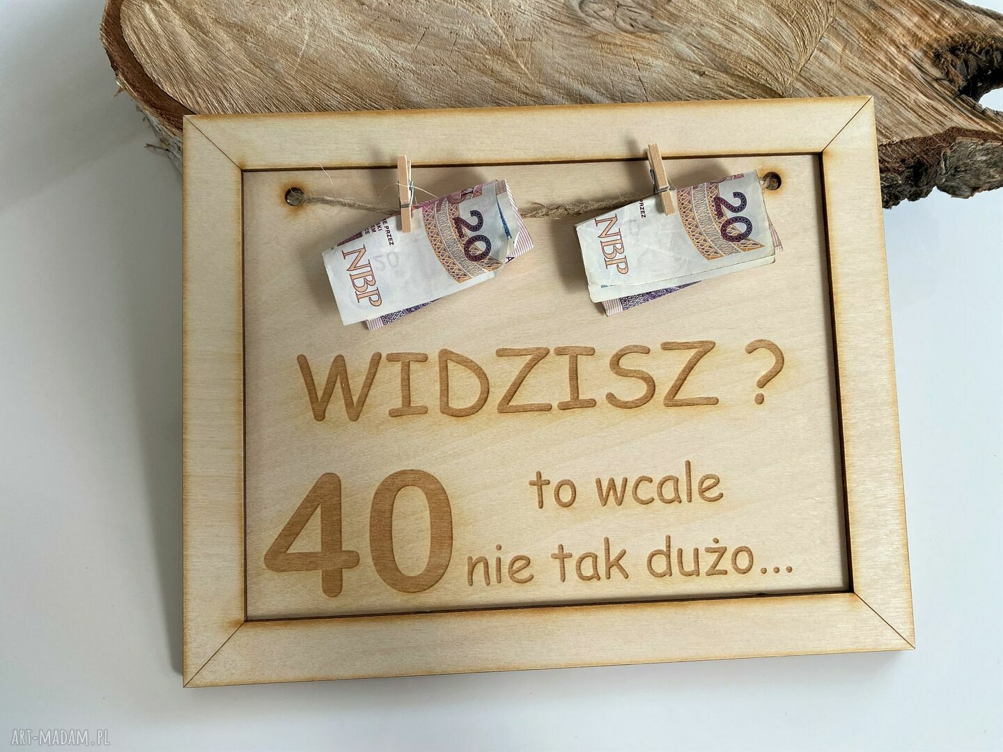 ramki: Ramka na pieniądze prezent urodzinowy HandMade