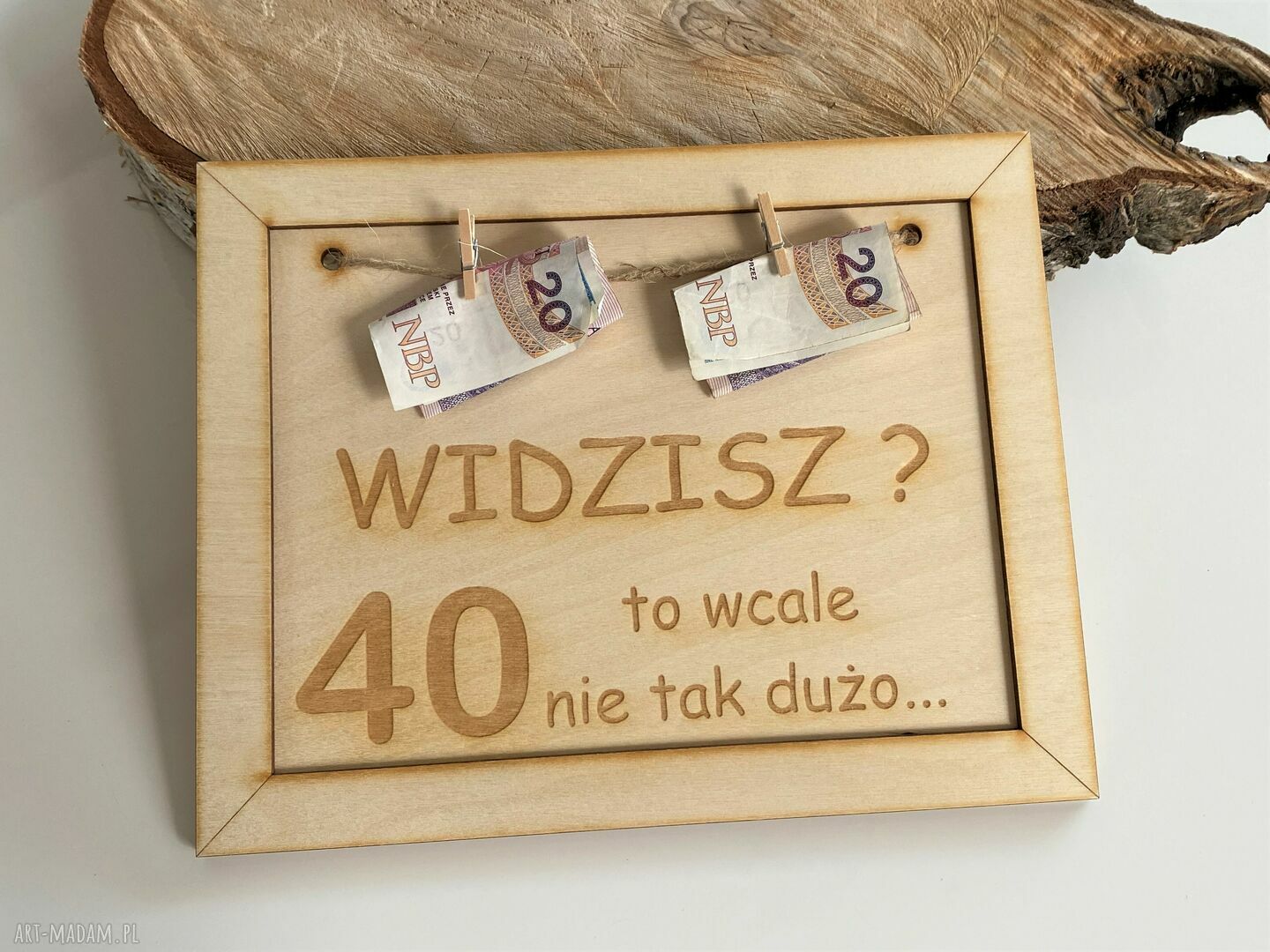 ramki: Ramka na pieniądze prezent urodzinowy HandMade