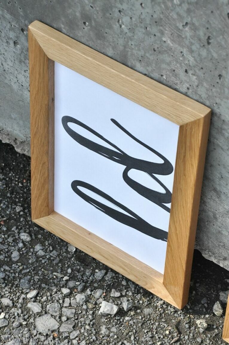 Ramka na zdjęcia dębowa B5 - handmade, stojak lub zawieszenie
