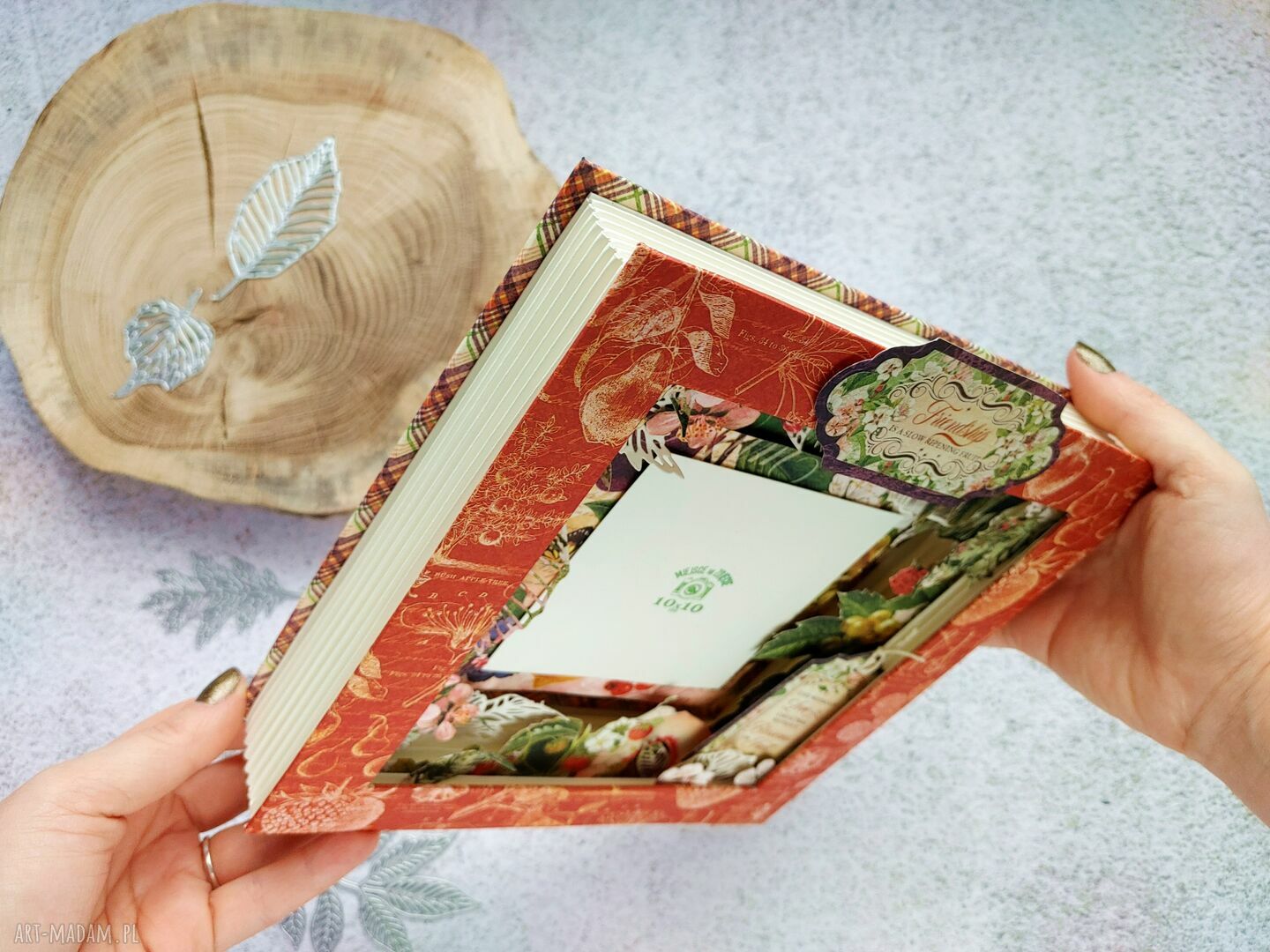 Ramka shadowbox #2 - przestrzenna na zdjęcie 10x10 cm (scrapbooking)