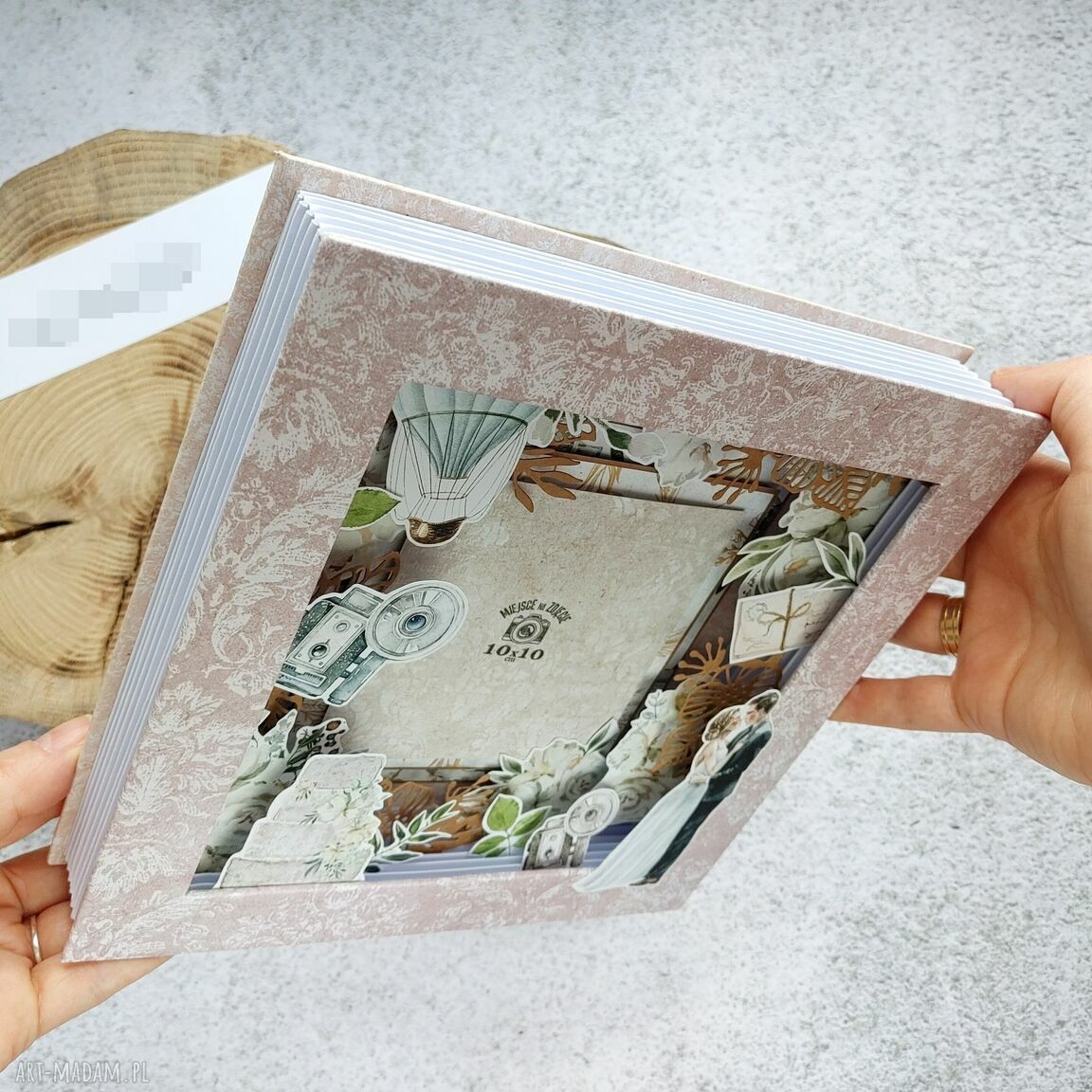 Ramka shadowbox #3 - scrapbooking na zdjęcie 10x10 cm