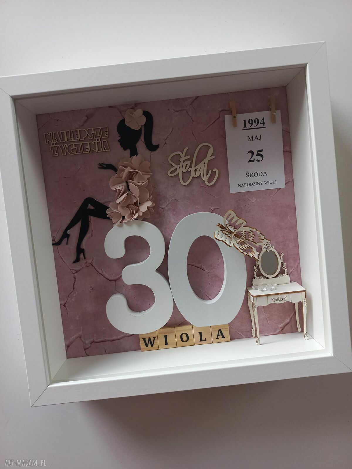 Ramka z okazji urodzin 18, 20, 30 i 40 - personalizowana pamiątka dla kobiety