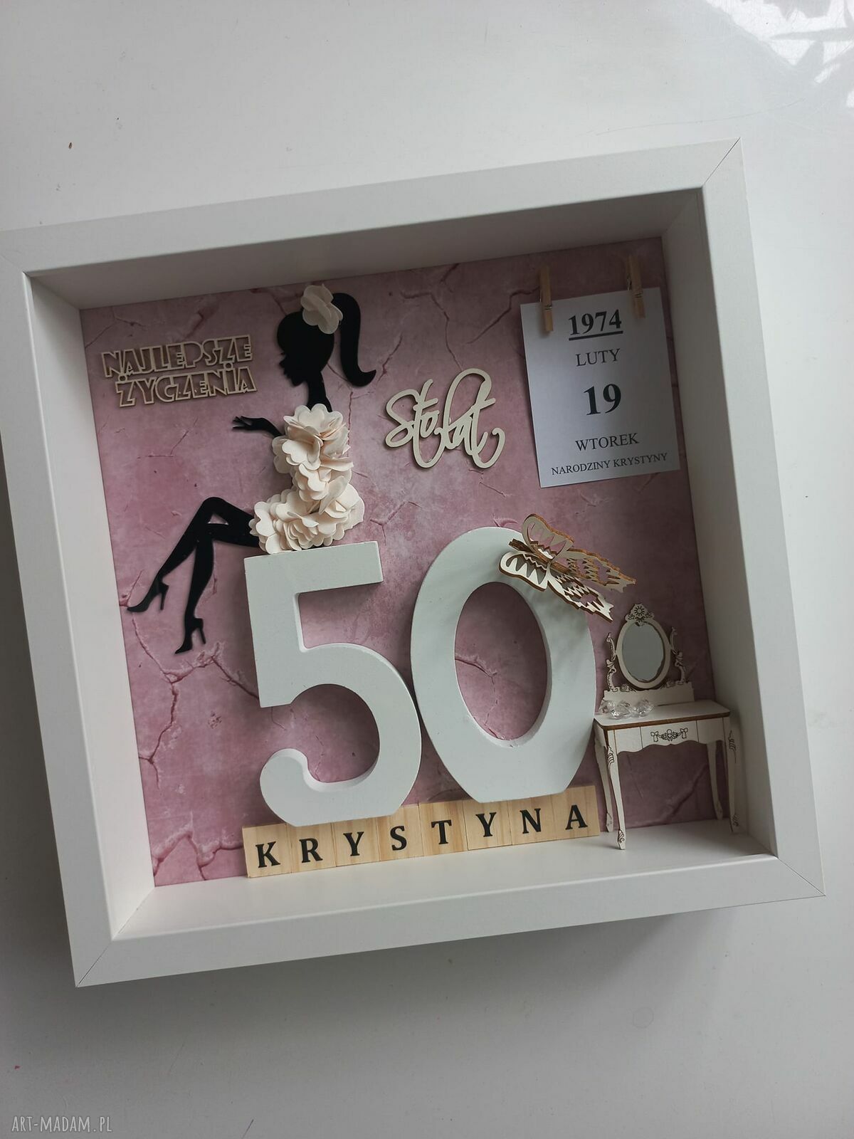 Ramka z okazji urodzin 18, 20, 30 i 40 - personalizowana pamiątka dla kobiety