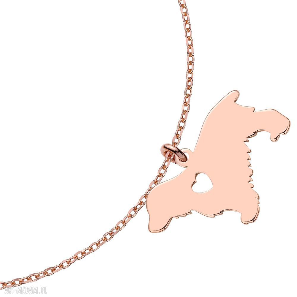 bransoletki: Bransoletka z różowego złota z psem rasy cocker spaniel ręcznie robione