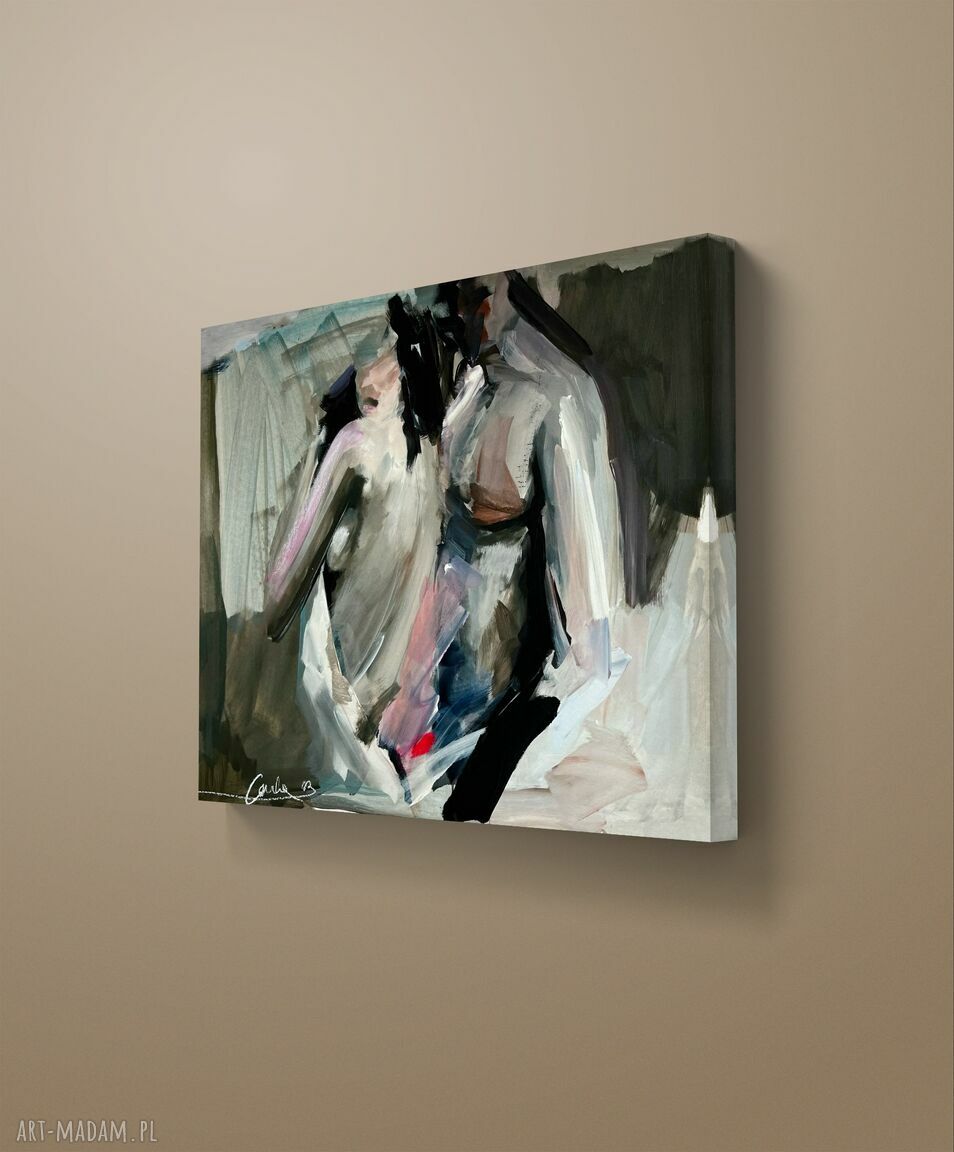 Razem - ręcznie sygnowany obraz do sypialni 50x70 cm Louka
