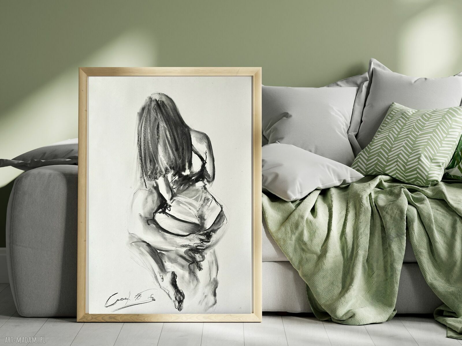 Razem - autorska inkografia 50x70 kobieta i mężczyzna do sypialni