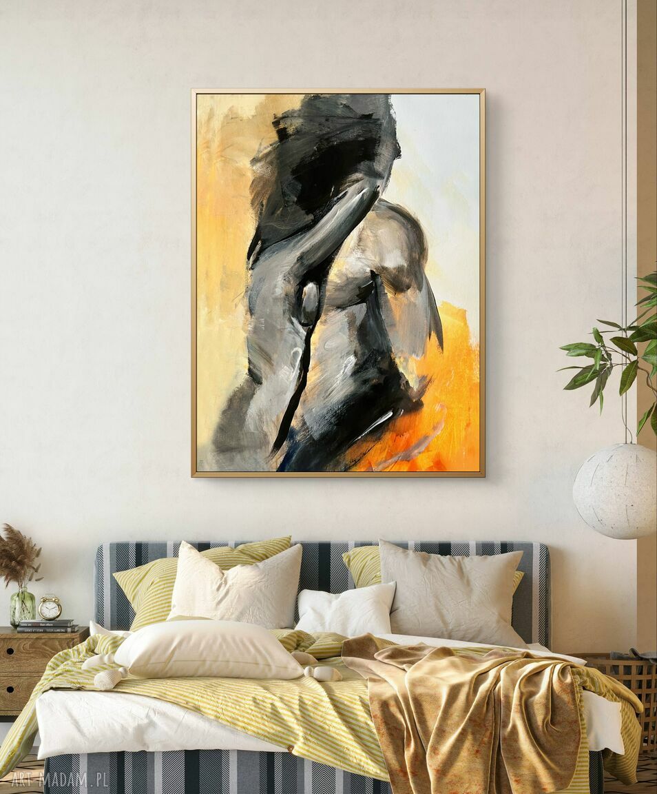 Obraz „Razem” 60x86 cm - giclée dla par do sypialni