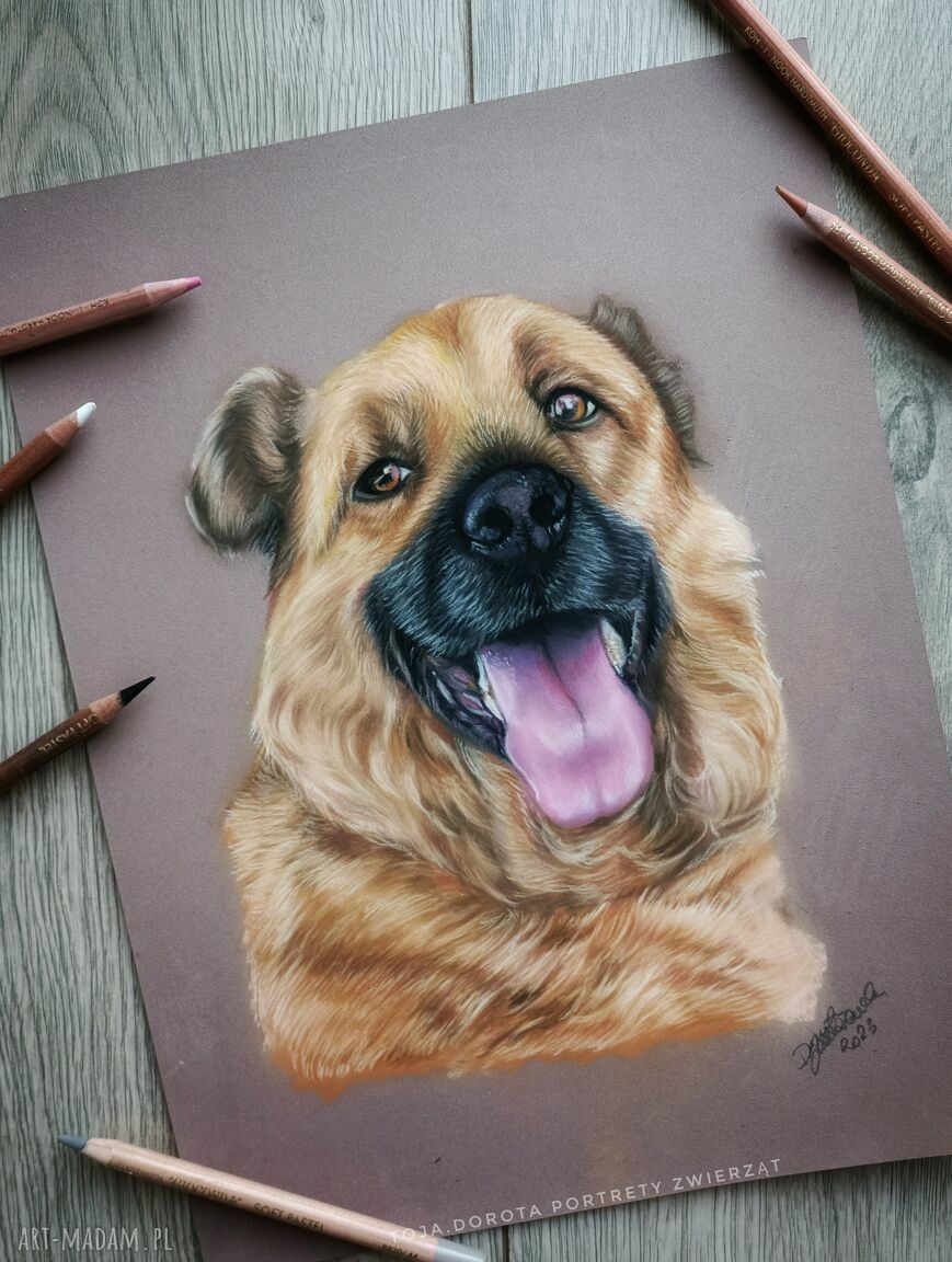 Realistyczny portret psa lub kota na zamówienie ze zdjęcia (A3)