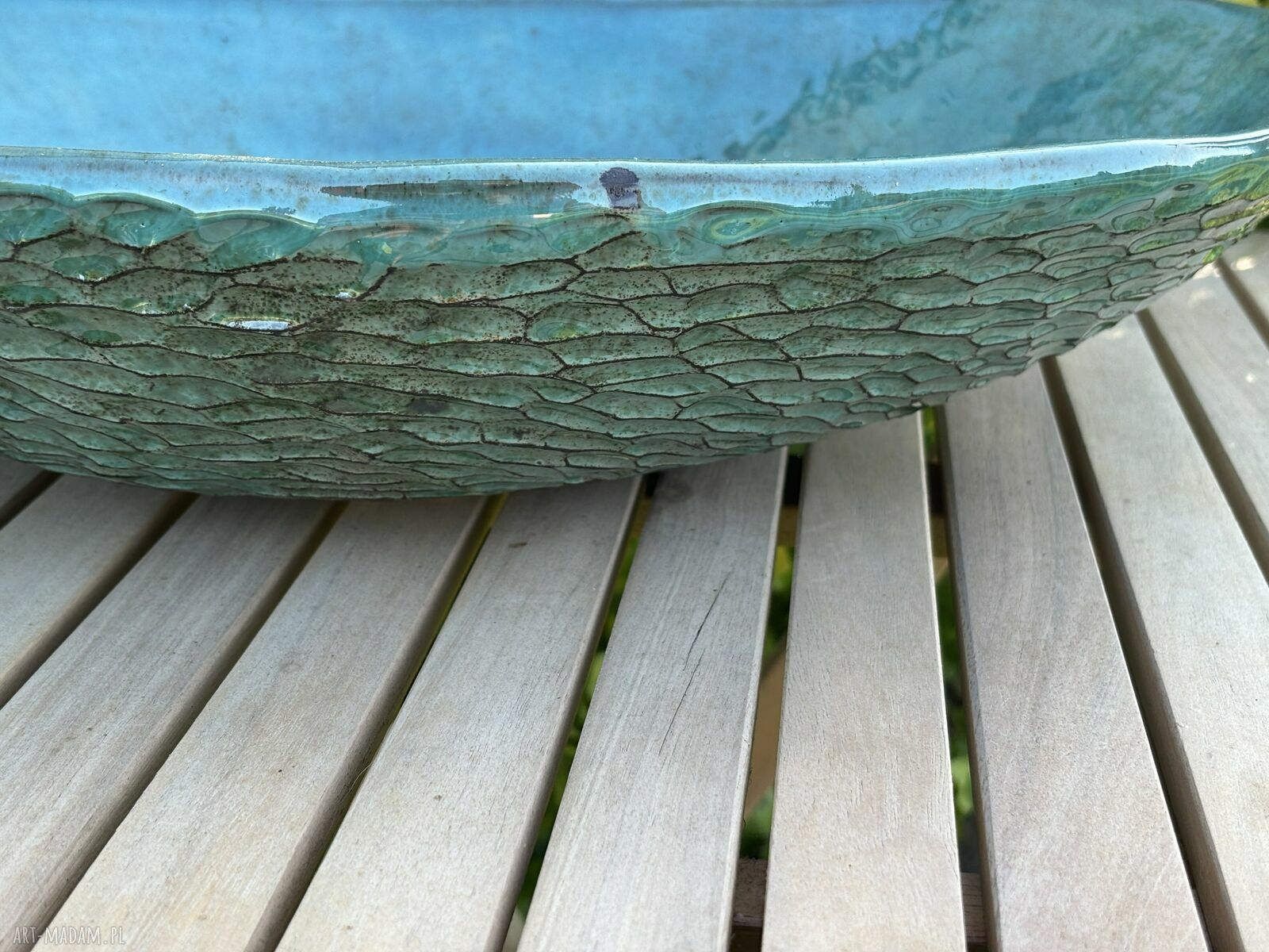 Ręcznie robiona umywalka ceramiczna Rybia Łuska