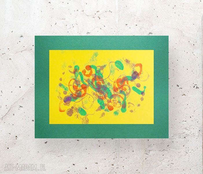 Ręcznie malowana abstrakcja - nowoczesna dekoracja na ścianę 30x40 cm