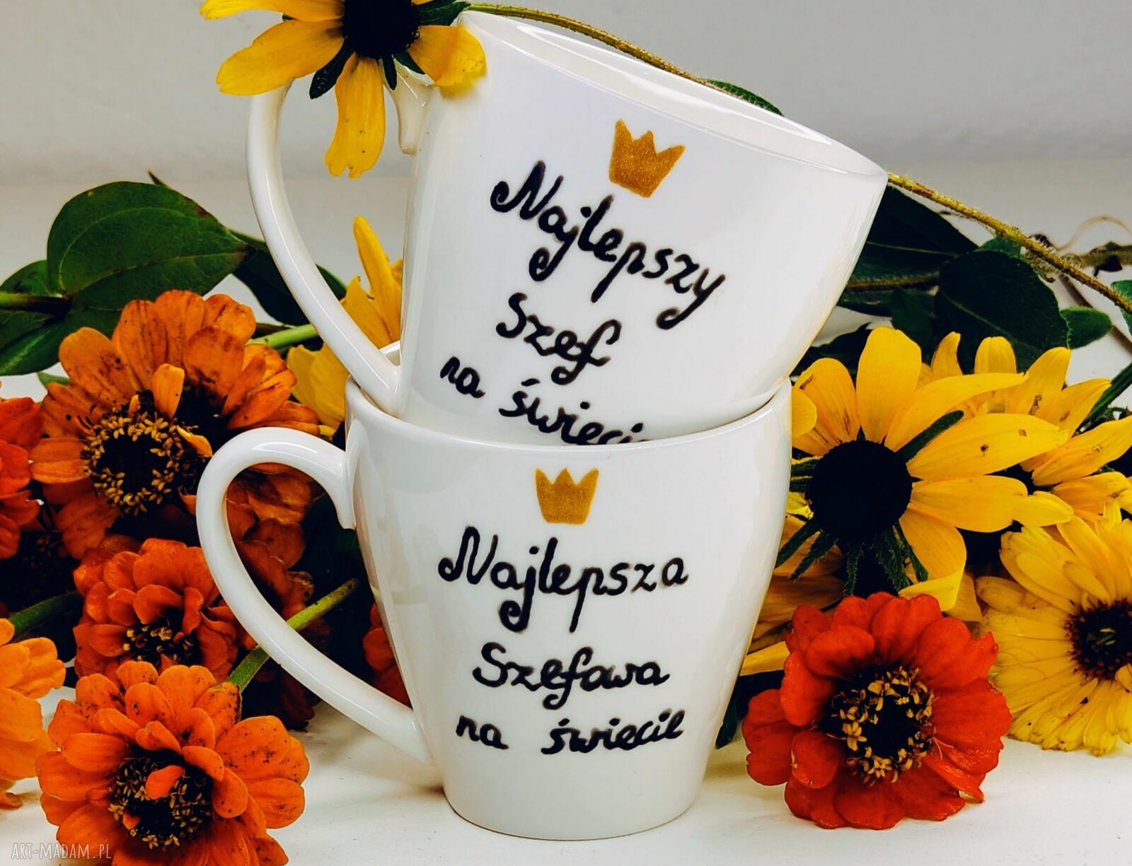 Ręcznie malowana spersonalizowana filiżanka z Twoim napisem i obrazkiem - porcelana