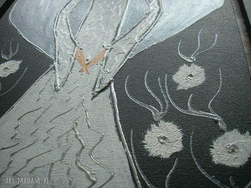 ręcznie malowane ANIOŁY SZCZĘŚCIA I DOBROBYTU - A21 - 90x70cm