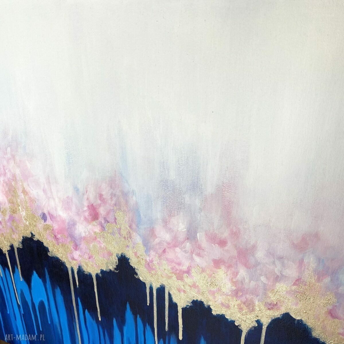Ręcznie malowany obraz akrylowy Enchanted III 60x120 cm (poziomy, abstrakcja)