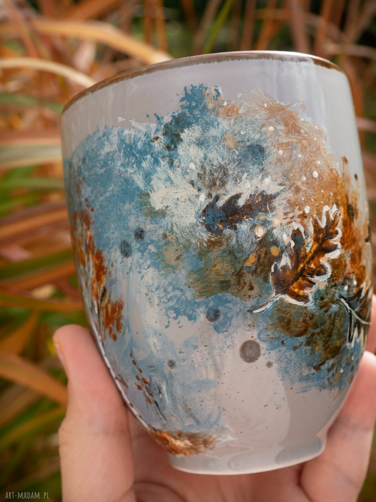 Ręcznie malowany kubek porcelanowy „Opowieść o jesieni”