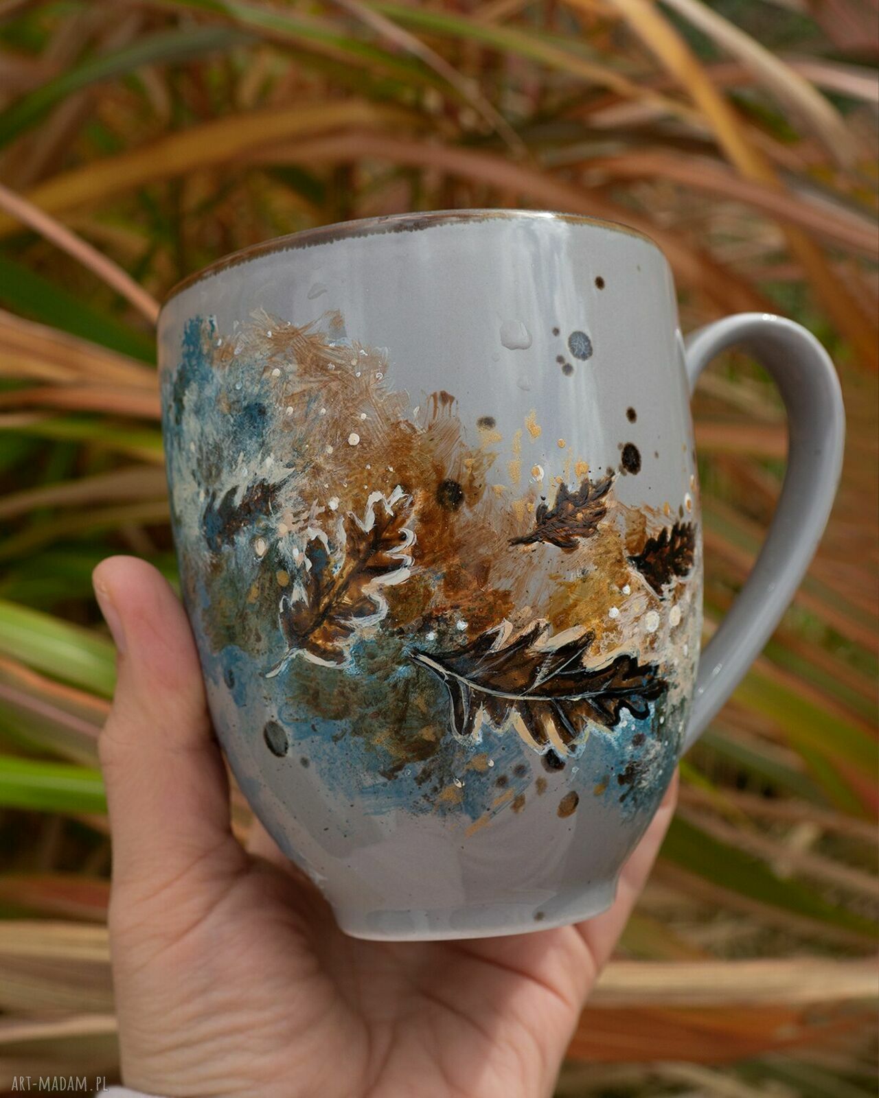Ręcznie malowany kubek porcelanowy „Opowieść o jesieni”