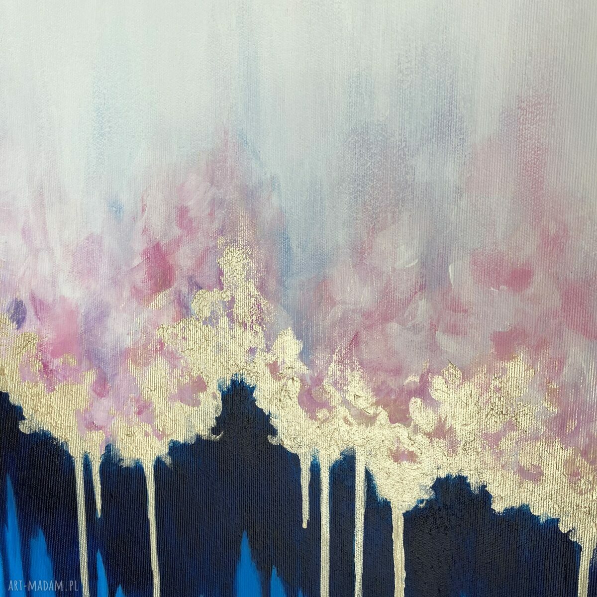 Ręcznie malowany obraz akrylowy Enchanted III 60x120 cm (poziomy, abstrakcja)
